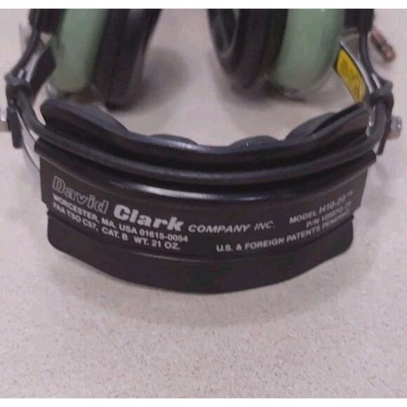 David Clark Model H10-20 Aviation Pilot Headphones Used - Picture 5 of 5